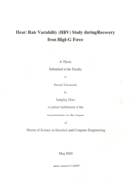 Heart rate variability (HRV) study during recovery from high-G force