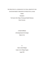 The creation of a guideline of cultural sensitivity for dance/movement therapists in work with Latinos