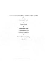 Expert and former patient ratings of self-help books for infertility