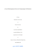 A novel dielectrophoretic device for testing single cell mechanics