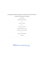 Investigating the healthcare experience of adolescents with autism spectrum disorder in the transition to adulthood