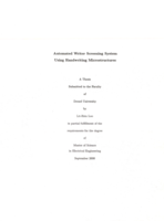 Automated writer screening system using handwriting microstructures
