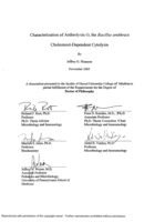 Characterization of anthrolysin O, the Bacillus anthracis cholesterol-dependent cytolysin