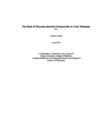 The role of glucose-derived compounds in liver diseases