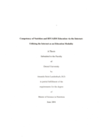 Competency of nutrition and HIV/AIDS education via the internet: utilizing the internet as an education modality
