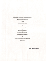 Development of corrosion resistant composite reinforcement for concrete
