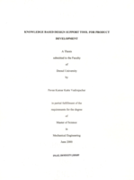 Knowledge based design support tool for product development