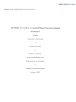 The mind is never at rest: a functional magnetic resonance imaging examination