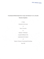 Examining the relationship between anger and substance use in a juvenile detention population