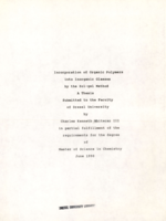 Incorporation of organic polymers into inorganic glasses by the sol-gel method