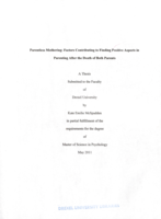 Parentless mothering: factors contributiug to finding positive aspects in parenting after the death of both parents