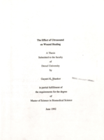 The effect of ultrasound in the acceleration of wound healing