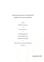 Nonlinear Raman scattering in wavelength division multiplexed cable television applications