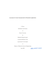 Assessment of carbon nanomaterials for biomedical applications
