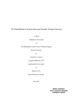 The wounded healer in the dance/movement therapist: therapist perspectives