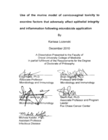 Use of the murine model of cervicovaginal toxicity to examine factors that adversely affect epithelial integrity and inflammation following microbicide application
