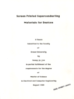 Screen printed superconducting materials for devices