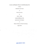 Accuracy and response time on a social reasoning task