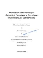 Modulation of chondrocyte-osteoblast phenotype in co-culture: implications for osteoarthritis