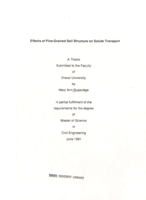 Effects of fine-grained soil structure on solute transport