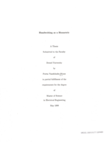Handwriting as a biometric