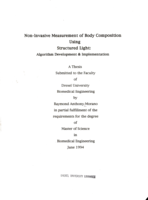 Non-invasive measurement of body composition using structured light: algorithm development & implementation