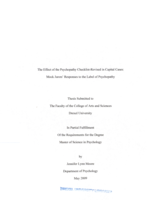 The effect of the psychopathy checklist-revised in capital cases: mock jurors' responses to the label of psychopathy