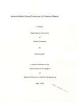 Dynamic model of current transformer for protective relaying