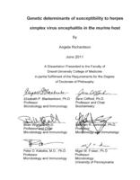Genetic determinants of susceptibility to herpes simplex virus encephalitis in the murine host