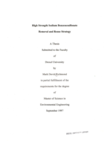 High strength sodium benzenesulfonate removal and reuse strategy