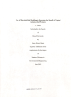 Use of microbial risk modeling to determine the benefit of topical antimicrobial products