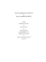 Effect of crystaline fructose and glycerol on brownie acceptability and shelf life