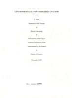 Generator regulation compliance analysis