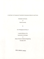 A solid state var compensator controlled by instantaneous reactive load current