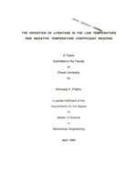 The oxidation of n-pentane in the low temperature and negative temperature coefficient regions