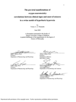 The pre-ictal manifestations of oxygen neurotoxicity: correlations between clinical signs and onset of seizures in a swine model of hyperbaric hyperoxia