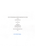 Metric tree weight adjustment and infinite complete binary trees as groups