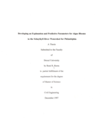 Developing an explanation and predictive parameters for algae blooms in the Schuylkyll River watershed for Philadelphia