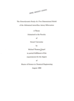 The hemodynamic study of a two-dimensional model of the abdominal aorta/iliac artery bifurcation