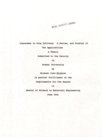 Liposomes in drug delivery: a review, and studies of two applications