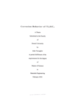 Corrosion behavior of Ti₃SiC₂