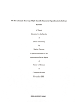 On the automatic recovery of style-specific structural dependencies in software systems