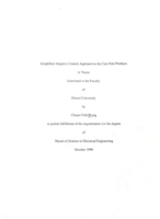 Simplified adaptive control approach to the cart pole problem