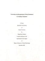 Concordance and reorganization of brain dominances in an epilepsy population