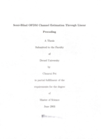 Semi-blind OFDM channel estimation through linear precoding