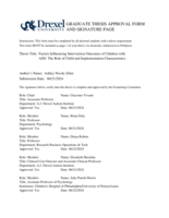 Factors influencing intervention outcomes of children with ASD: the role of child and implementation characteristics