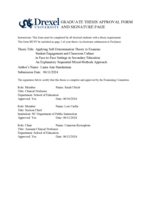 Applying Self-Determination Theory to Examine Student Engagement and Classroom Culture in Face-to-Face Settings in Secondary Education: An Explanatory Sequential Mixed-Methods Approach