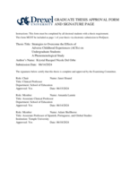 Strategies to overcome the effects of adverse childhood experiences (ACEs) on undergraduate students: a phenomenological study