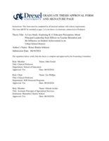 A case study: exploring K-12 educator perceptions about principal leadership style effects on teacher retention and the influence on student achievement in an urban school district