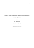 Perceptions of educators of principals' role and effectiveness within instructional technology implementation